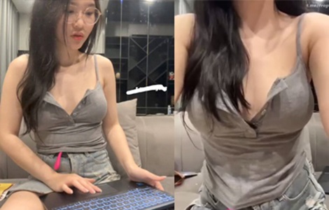 Gái xinh show hàng vú căng tròn đẹp khó tả